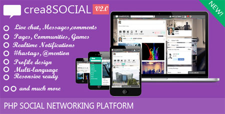 اسکریپت شبکه اجتماعی crea8social